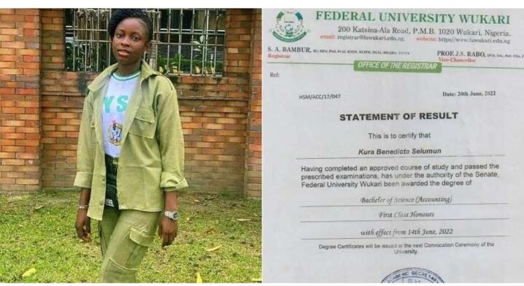 “No Job”: First-Class Graduate of Accounting Displays Her Result, Seeks Employment