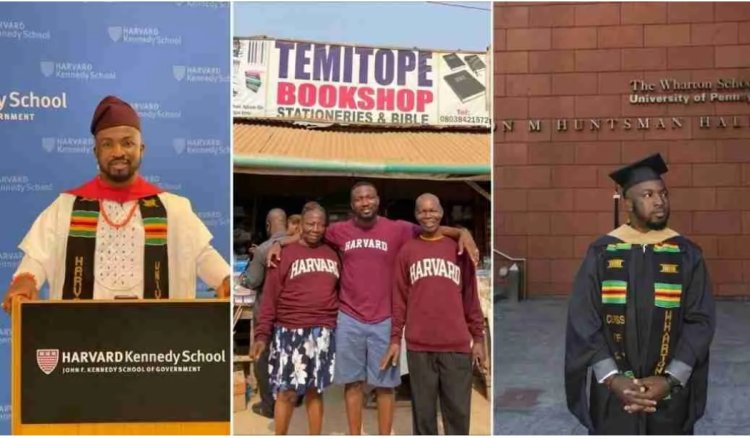 Nigerian man whose poor parents sold books to sponsor him abroad becomes successful, bags two masters degrees in Harvard