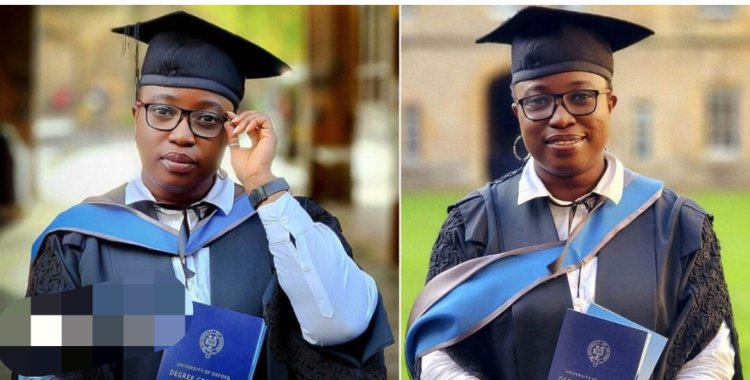 Young Nigerian Woman bags masters degree in Law at University of Oxford, celebrates achievements