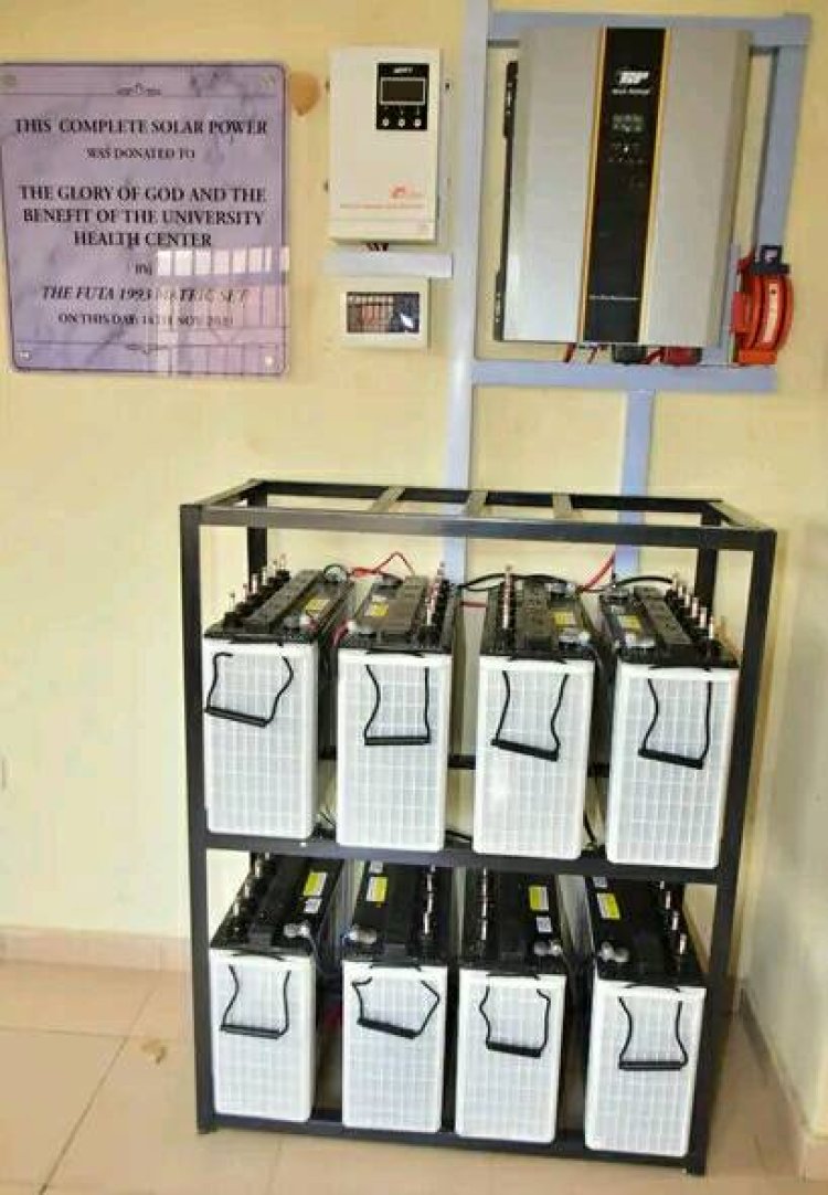 FUTA Class of '93 Alumni Donates 10KVA Solar Power System to University Health Center