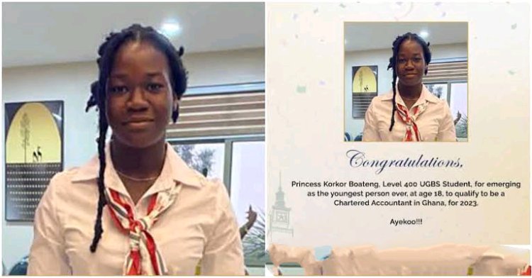 18-Year-Old Prodigy Princess Korkor Boateng Makes History as Youngest Chartered Accountant in Ghana