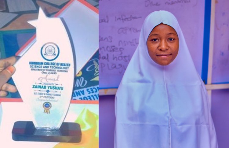 Academic Excellence: Zainab Yusha'u Emerges Overall Best Graduating Student at Khuddam College of Health Sciences and Technology with a Perfect CGPA of 5.00