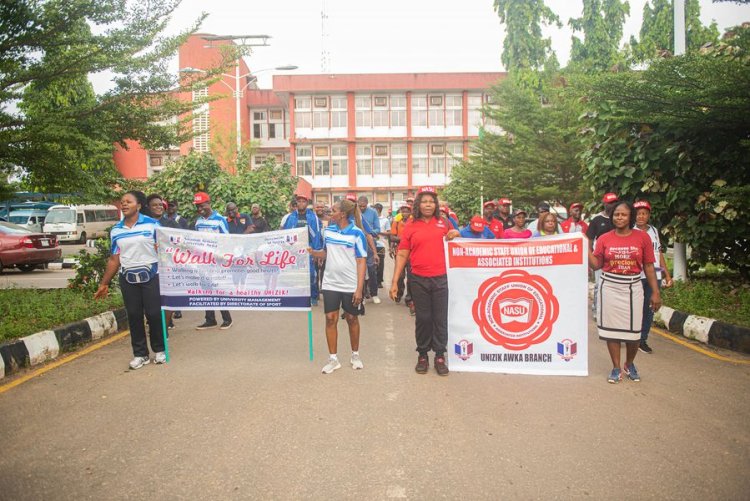 Successful November Edition of Unizik Walk for Life Promotes Health and Well-being