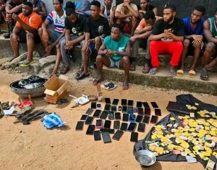 ANAMBRA: Nnewi Vigilance Service Nets 30 Suspected Internet Fraudsters and Kidnappers in Operation Sweep