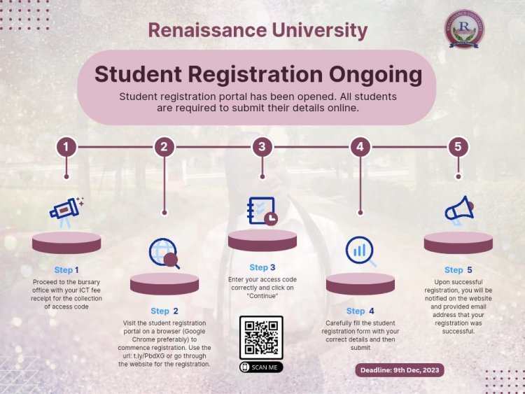 RENNAISSANCE UNIVERSITY: University Portal Now Open for Initial Student Enrollment in First Semester