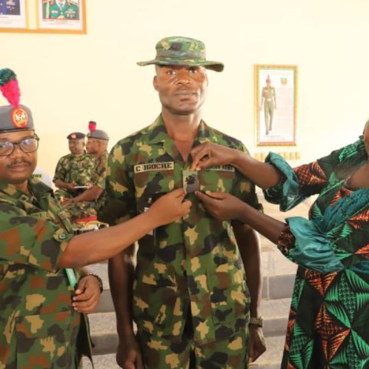 COMDT DECORATES NEWLY PROMOTED SENIOR NON -COMMISSIONED OFFICERS