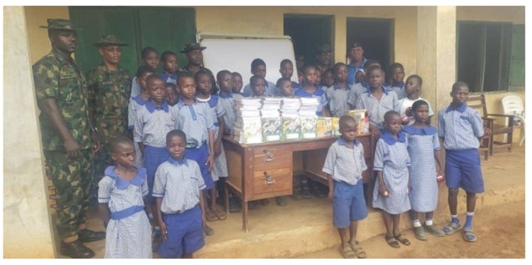 Army Boosts Education: Donates Teaching Materials to Osun Community School