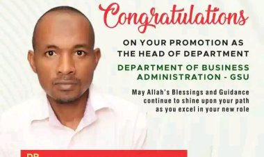 Gombe State University Celebrates Appointment of New Head of Business Administration Department