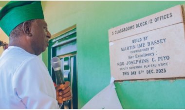 NYSC Member Constructs 3-Classroom Block for Plateau Primary School, Deputy Governor Commends Initiative