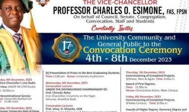 UNIZIK Students Extend Appreciation to VC in Wake of Convocation Ceremony