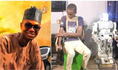 17-year-old Nigerian boy invents remote-controlled robot, hopes to become an Engineer