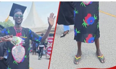 Graduate Attends University Graduation in Slippers, Ignites Mixed Reactions