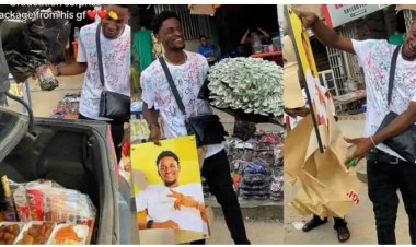 Young Man Surprised by Girlfriend on Graduation Day