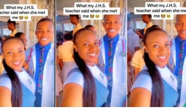 Joyful Reunion: Former Teacher Excitedly Meets Medical Doctor Former Student