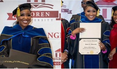 Nollywood Actress Biola Adebayo Receives Honorary Doctorate Degree in Business from Moren Christian University, USA