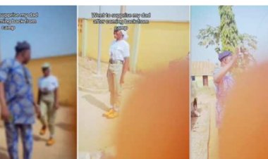 Nigerian Corper's Heartwarming Salute to Father Goes Viral on TikTok