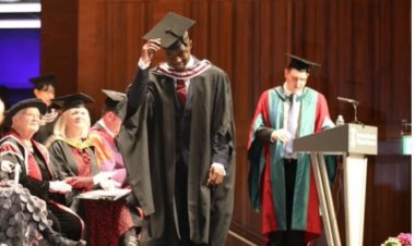 Excited Nigerian Man Graduates With Distinctions from UK University