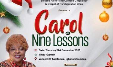 COOU Sheds Spectacular Plans for Annual Carol of Nine Lessons