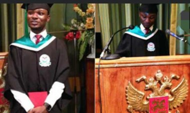 Nigerian Student Victor Olalusi Makes History with Perfect 5.0 GPA in Russia