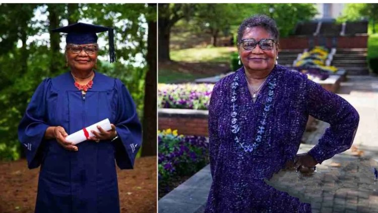 Inspiring Journey: 78-Year-Old Vivian Cunningham Graduates with Bachelor's Degree, Eyes Master's