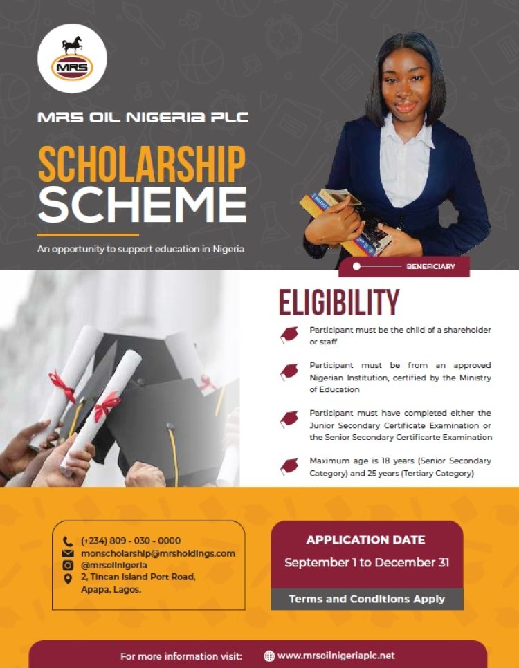 Apply for MRS Oil Nigeria Plc Scholarship 2023