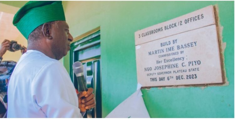 NYSC Member Constructs 3-Classroom Block for Plateau Primary School, Deputy Governor Commends Initiative
