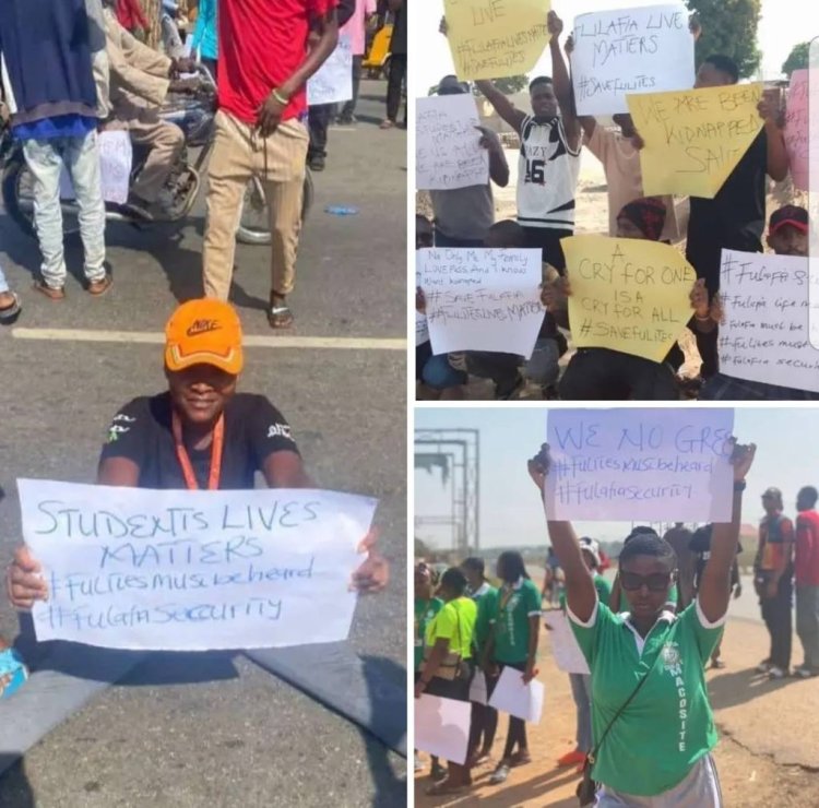 Federal University Lafia Students Protest Over Kidnapping Incidents