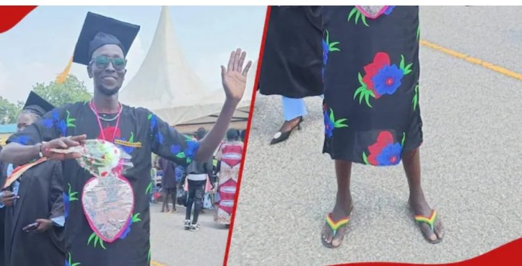 Graduate Attends University Graduation in Slippers, Ignites Mixed Reactions