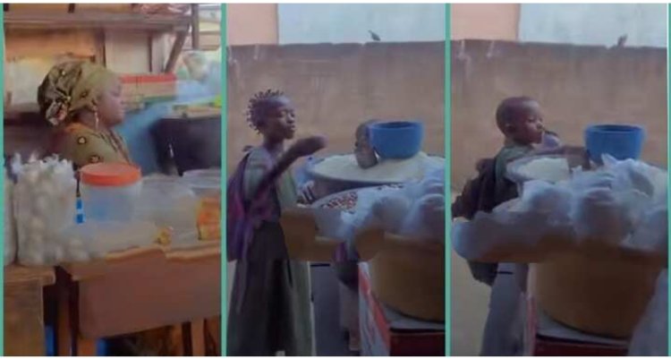 Nigerian Woman Feeds Over 100 School Children with Garri Daily for 5 Years