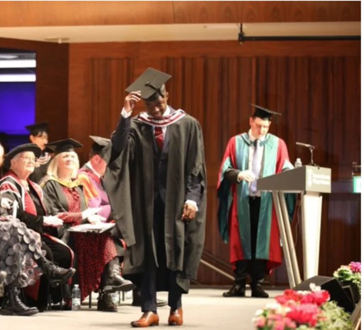 Excited Nigerian Man Graduates With Distinctions from UK University