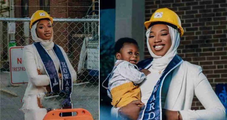 Resilient Gambian Woman Graduates as Civil Engineer from Howard University While Nurturing Newborn Son