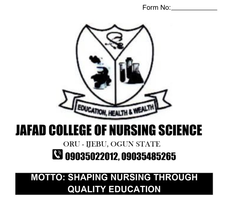 Jafad College Nursing Post-UTME 2023