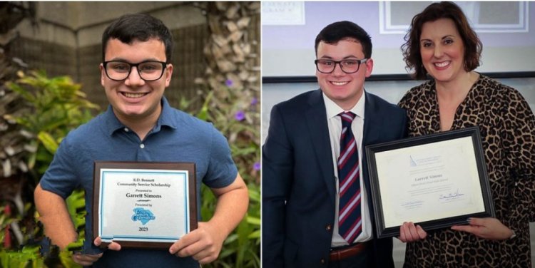 17-Year-Old Garret Simons Awarded $5,000 Scholarship for Community Service