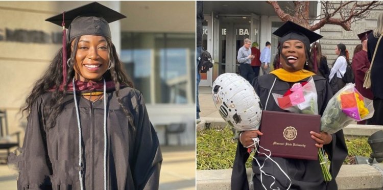 After suffering 3 rejections, brilliant Nigerian lady finally bags masters degree with distinctions at US university