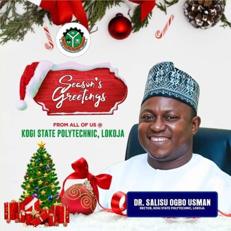 Christmas Greetings from Kogi State Polytechnic Rector: A Message of Peace and Compassion