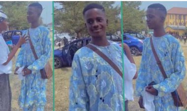 Nothing Wey Person No Go See : University Freshman's Unique Attire Gains Admirers on TikTok