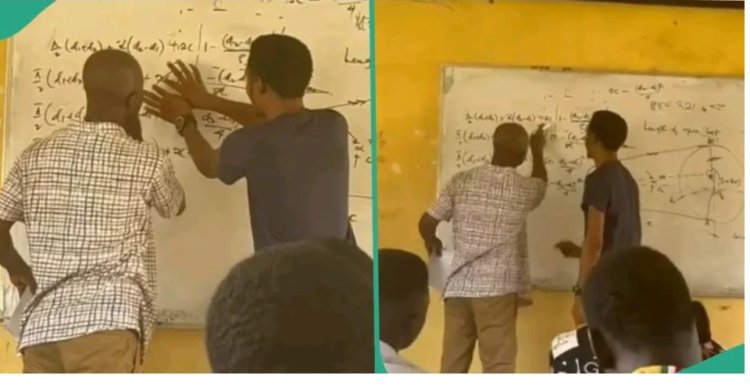 "No Gree For Anybody" - Student Corrects Lecturer in Class, Sparks Laughter and Online Reactions