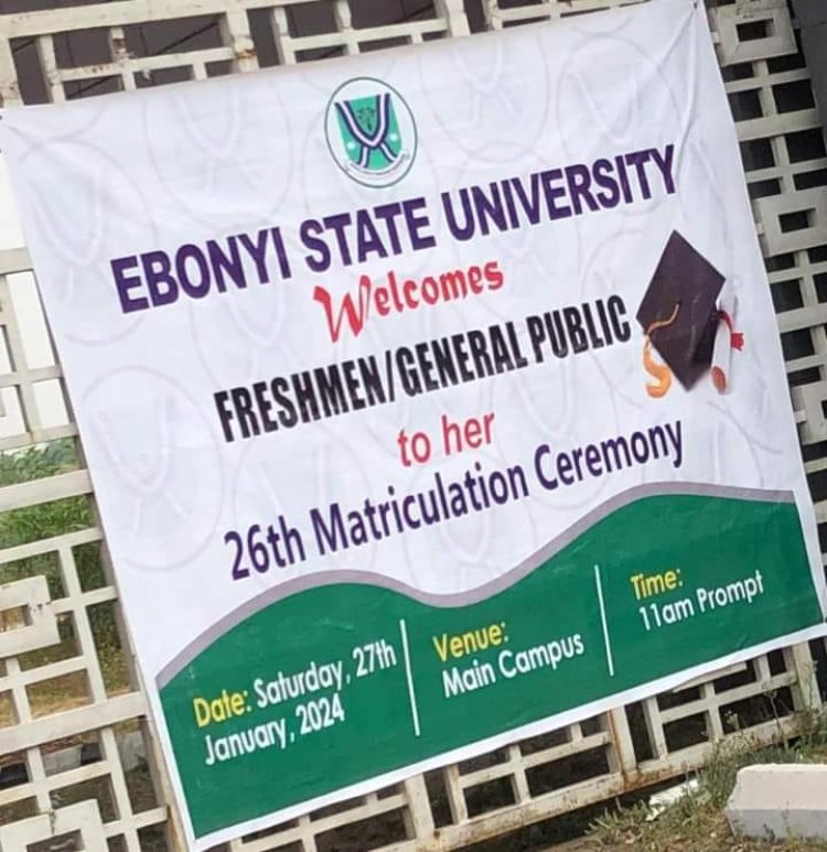 EBSU Extends Warm Invitation to All for 26th Matriculation Ceremony