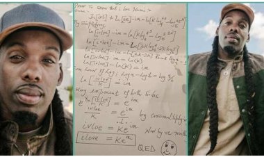 Nigerian Man Expresses Love for Girlfriend with Handwritten Mathematical Formula