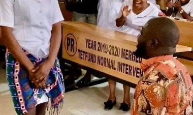 ABSU Lecturer Surprises Fiancée with Classroom Proposal on Valentine's Day