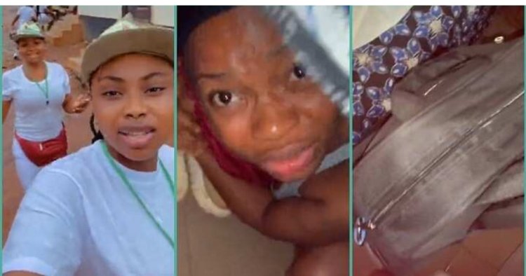 Female Youth Corper Caught at NYSC Camp Hiding Under Bed to Escape Parade, Video Goes Viral