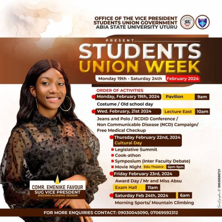 ABSU Students' Union Week Roars Back, Anticipation Mounts for Spectacular Return