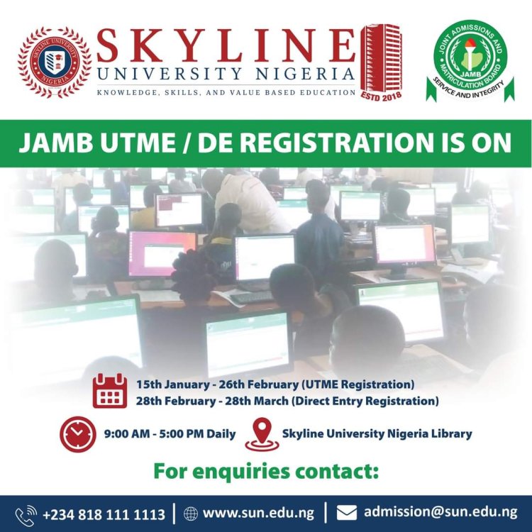 Skyline University Nigeria Now an Official JAMB Registration Center