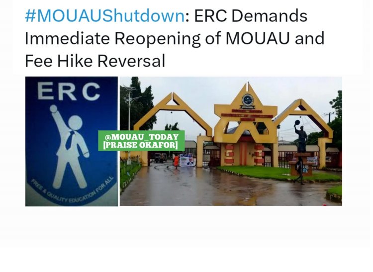 ERC Demands Reopening of Michael Okpara University and Fee Hike Reversal