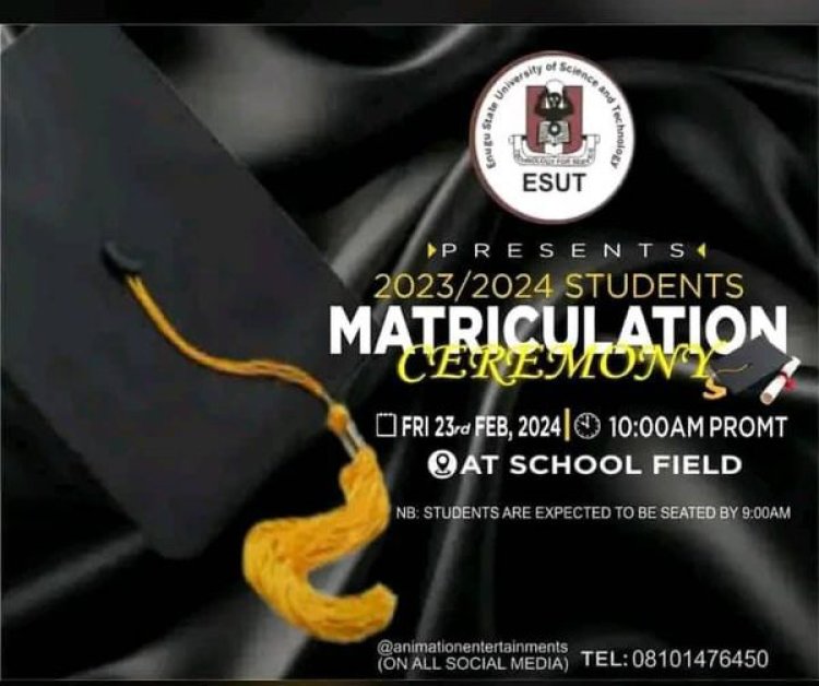 ESUT Matriculation to Proceed on February 23rd Despite Recent Speculations
