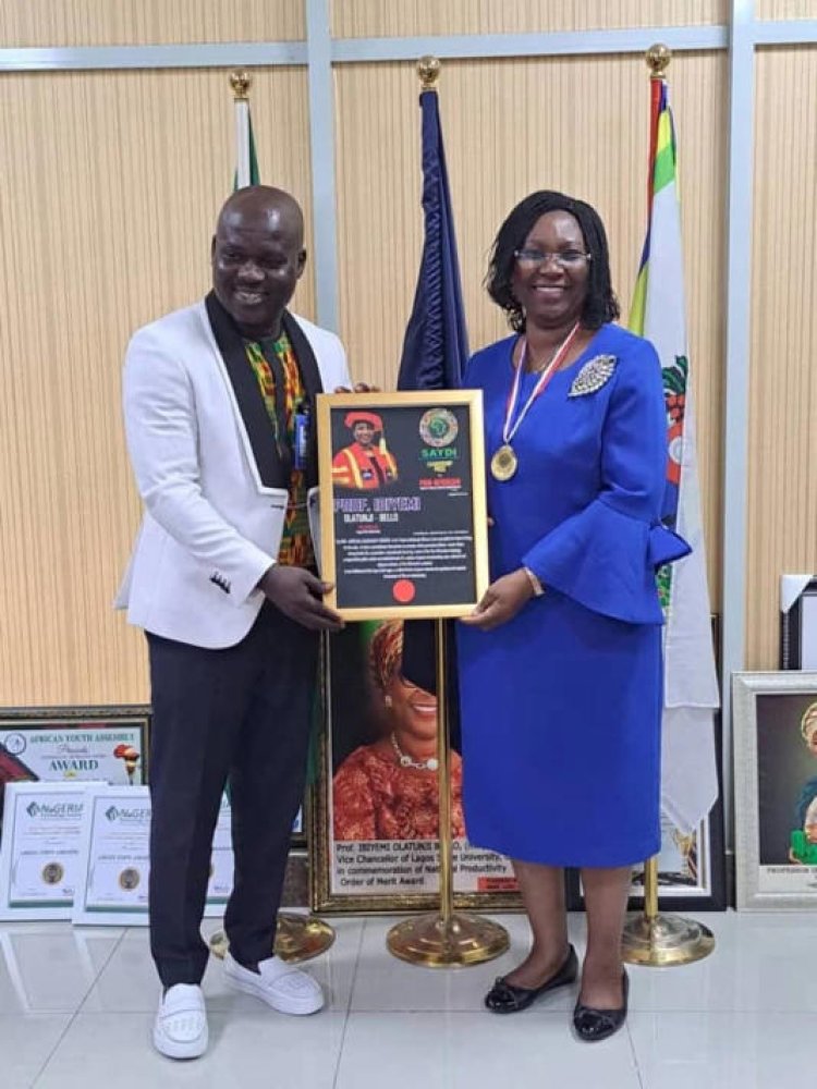 LASU VC wins Nelson Mandela leadership prize for integrity and transparency