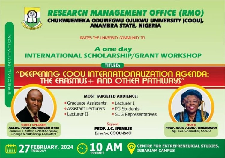 COOU Hosts One-Day Workshop to Boost International Scholarship Access
