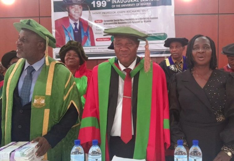 Professor Advocates Responsible Business CSR Model at UNN 199th Inaugural Lecture