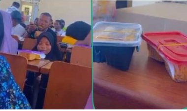 Nigerian Lecturer Treats Students to Free Food During Class Session