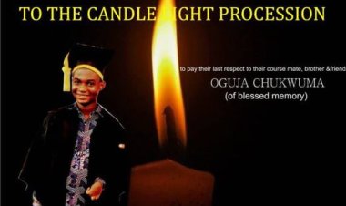 UNIZIK Organizes Candlelight Procession to Honor Late 200LV Student